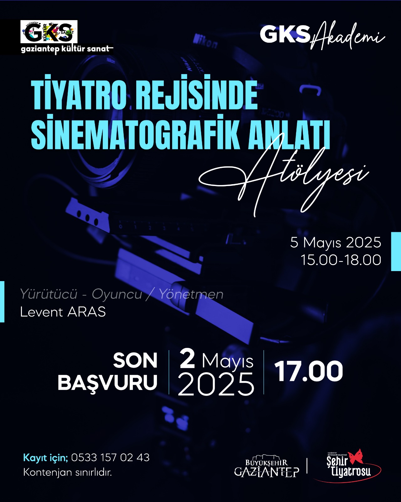 TİYATRO REJİSİNDE SİNEMATOGRAFİK ANLATI ATÖLYESİ🎭
