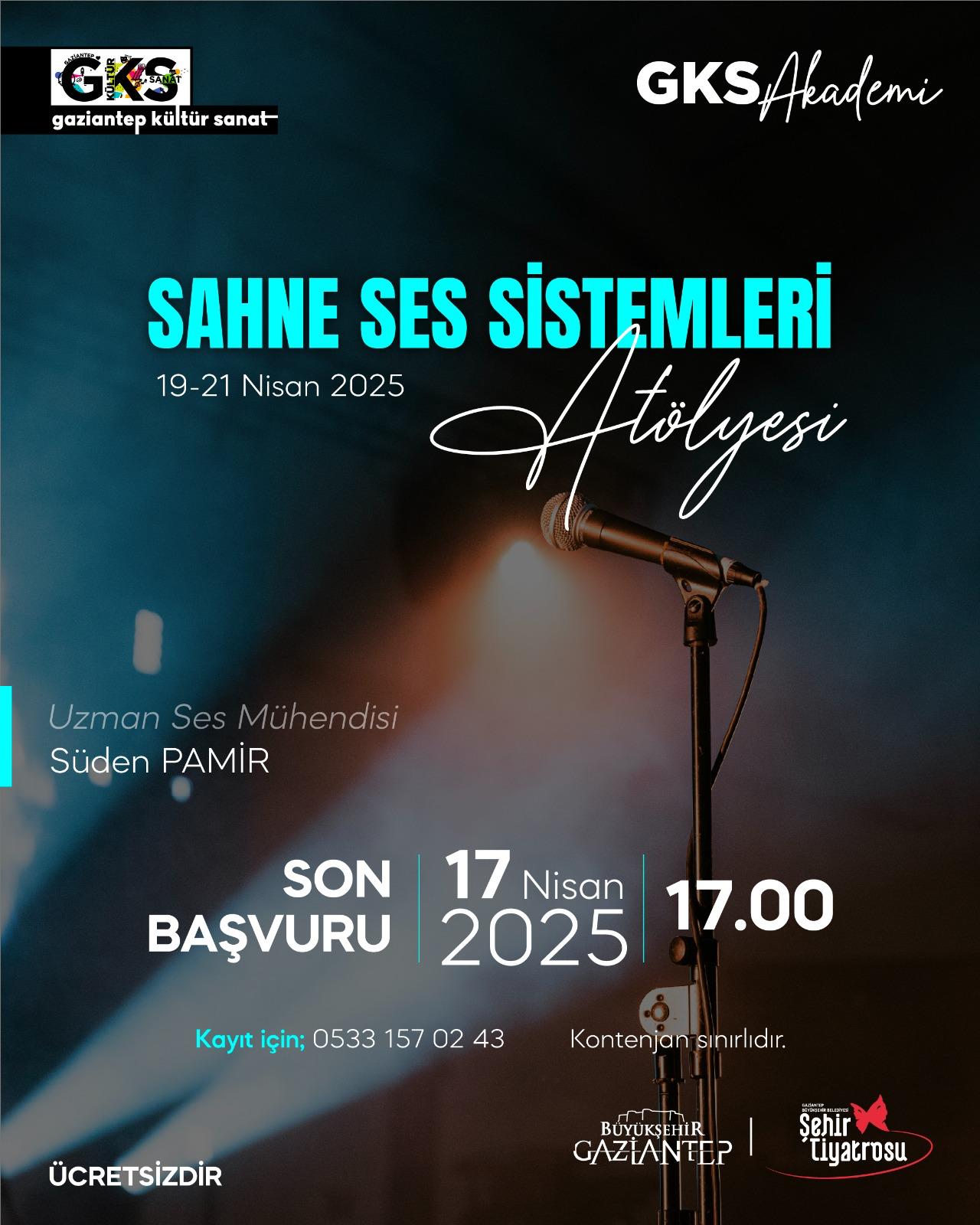 Uzman Ses Mühendisi Süden Pamir ile Sahne Ses Sistemleri Atölyesi