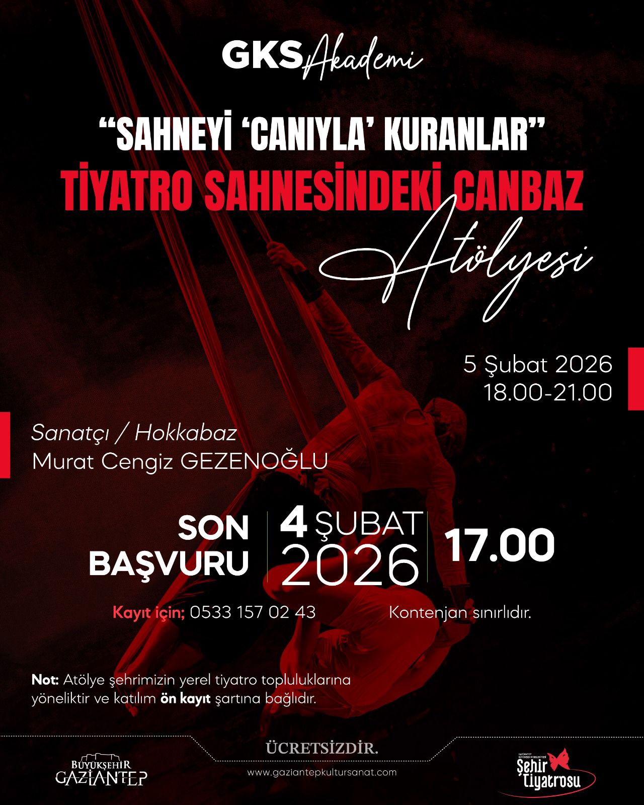 “Sahneyi Canıyla Kuranlar” Tiyatro Sahnesindeki Canbaz Atölyesi